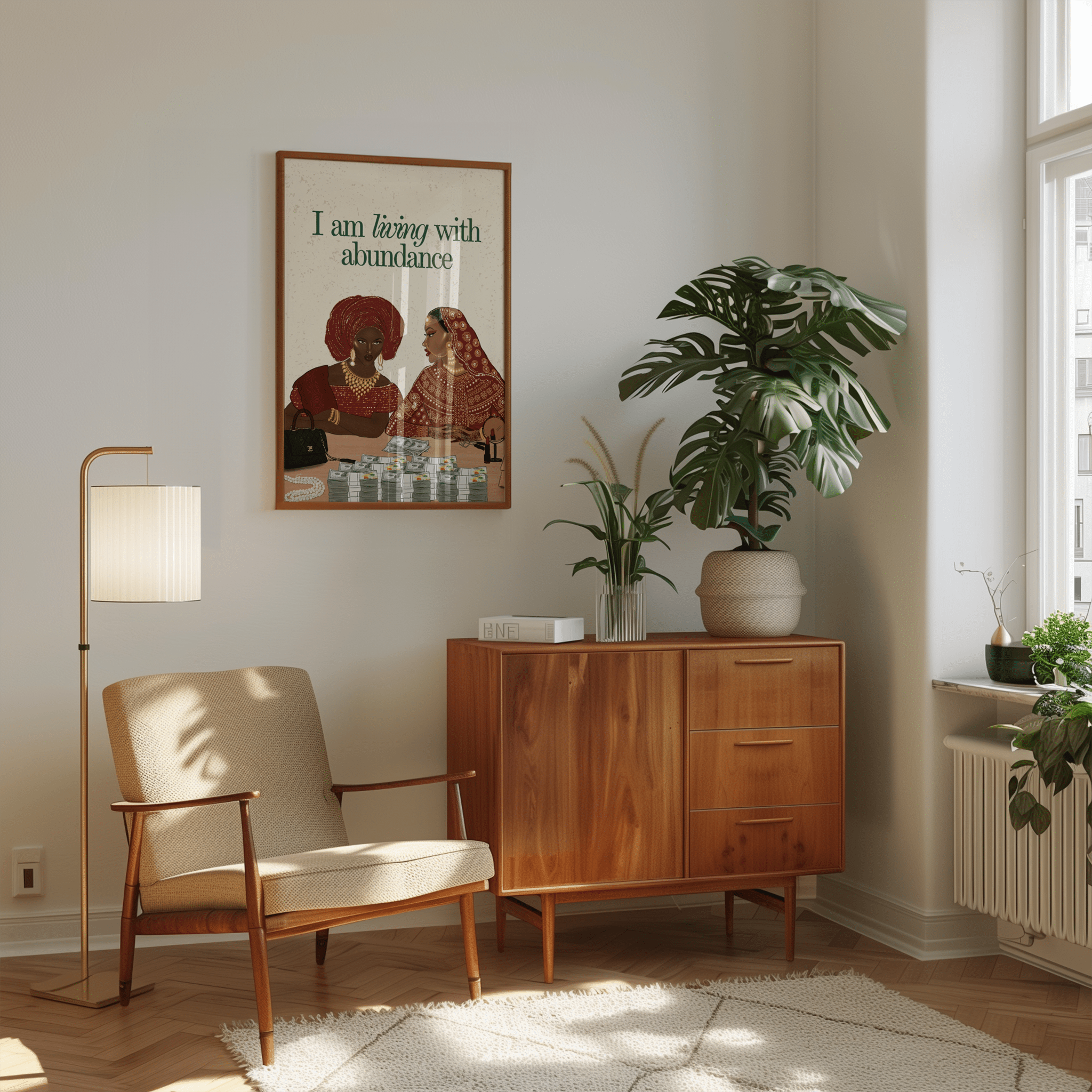 I am Living with Abundance - Matte Vertical Posters